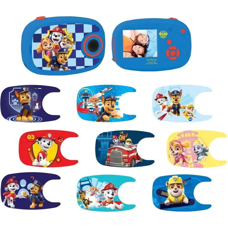 Lexibook DJ070PA Paw Patrol Helfer auf Vier Pfoten Chase, Digitalkamera 5MP, LCD-Bildschirm, 10 Aufkleber, batteriebetrieben, blau/violett