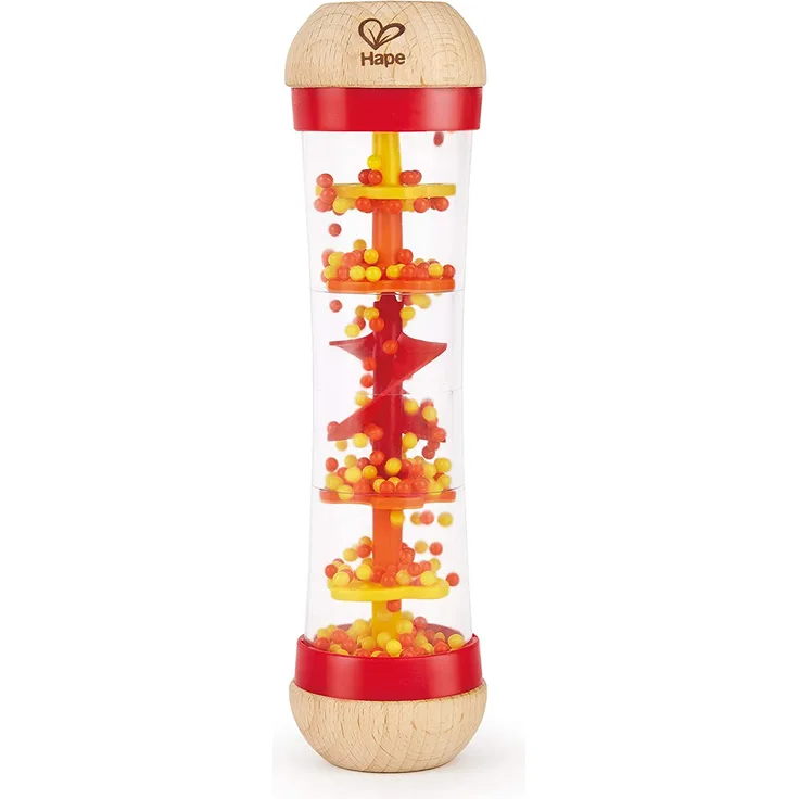 Hape E0327 - Roter Regenmacher, Musikspielzeug, ab 0 Monaten