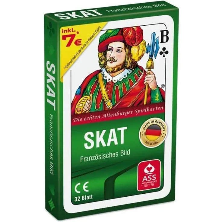 ASS Altenburger 22570000 - Skat - Französisches Bild, Kartenspiel in Faltschachtel