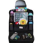 SURDOCA Autositz-Organizer – 4th Generation verbesserter Auto-Organizer Rücksitz für bis zu 10,5 iPad, 9 Taschen, Kinderspielzeug-Aufbewahrung, wasserdichter Rücksitzschutz für Kinder,schwarz,1 Stück