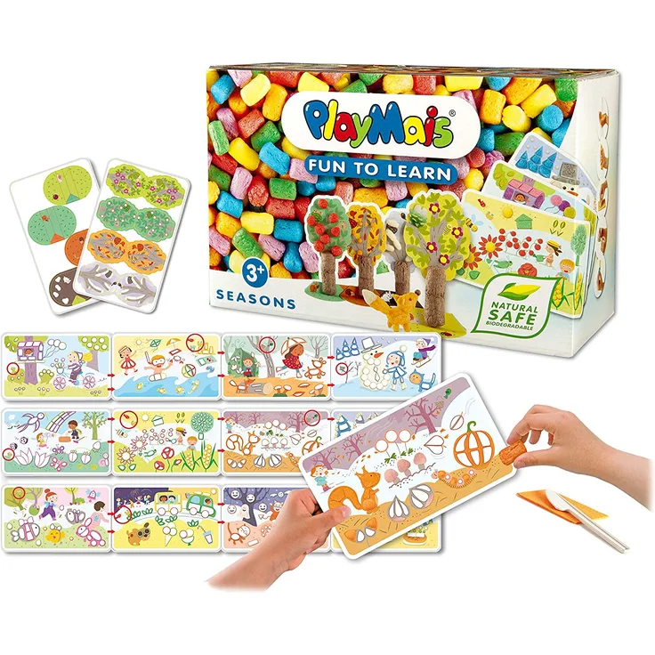 PlayMais 160371 - PlayMais FUN TO LEARN Seasons, Bastelset