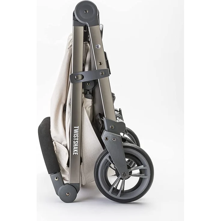 Twistshake Kinderwagen Tour Zusammenklappabar, 0-22 kg, Komparkter Sportwagen, Beige – Bild 5