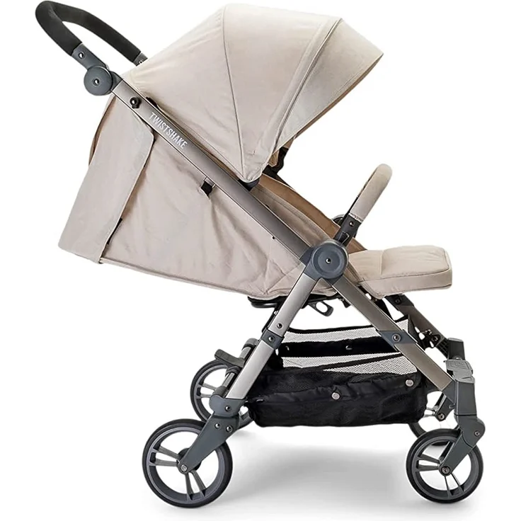 Twistshake Kinderwagen Tour Zusammenklappabar, 0-22 kg, Komparkter Sportwagen, Beige – Bild 7