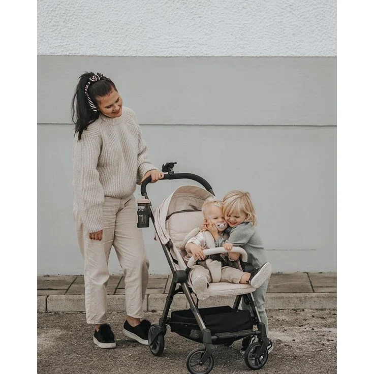Twistshake Kinderwagen Tour Zusammenklappabar, 0-22 kg, Komparkter Sportwagen, Beige – Bild 8