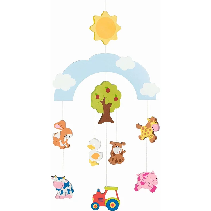 Mobile Bauernhof: 20 x 55 cm, Holz, 10 Teile