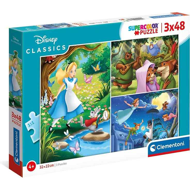 Clementoni puzzles Disney junior Karton 144 Teile 3-teilig