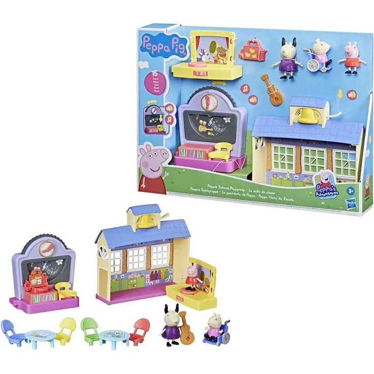 Peppa Wutz Peppa's Adventures Klassenzimmer, Vorschule Spielzeug mit Sätzen und Geräuschen ab 3 Jahren