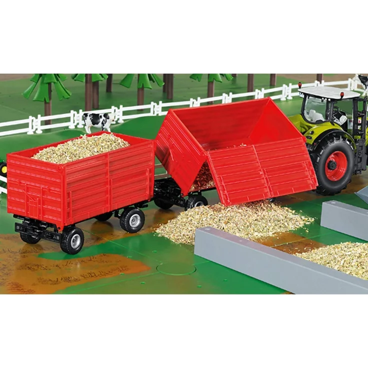 SIKU 2898, Zwei-Achs-Anhänger, 1:32, Metall/Kunststoff, Rot, Kippbare Mulde – Bild 6