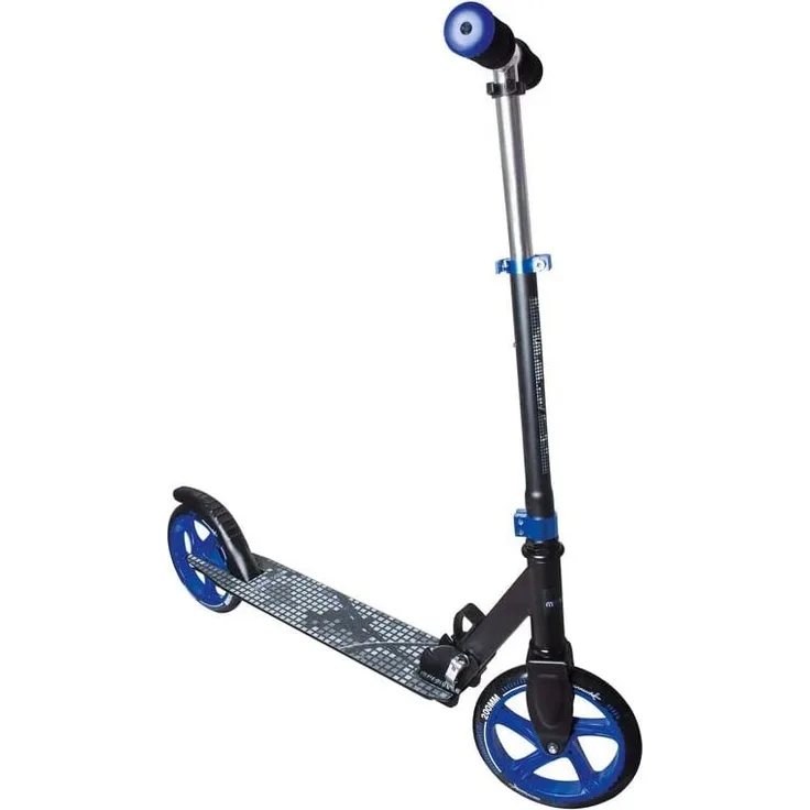 Muuwmi Unisex Jugend Aluminium Scooter 200 mm, schwarz/blau, One Size