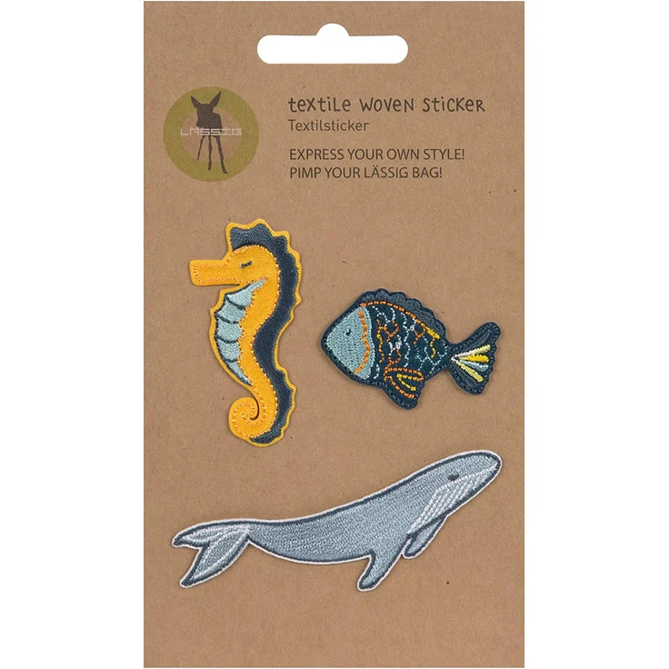 Lässig Textil-Sticker (3 Stk) - Schul Set Unique, Stick on Sea – Bild 3