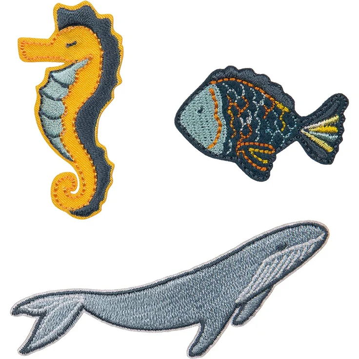 Lässig Textil-Sticker (3 Stk) - Schul Set Unique, Stick on Sea – Bild 2