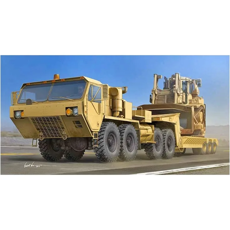 Trumpeter 01055 M983A2 HEMTT Tractor with M870A1 Semi- Trailer