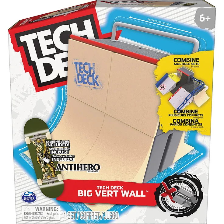 X-Connect Starter-Set - Tech Deck Rampenset mit authentischem Fingerboard und Zubehör (Sortierung, Zufallsauswahl)