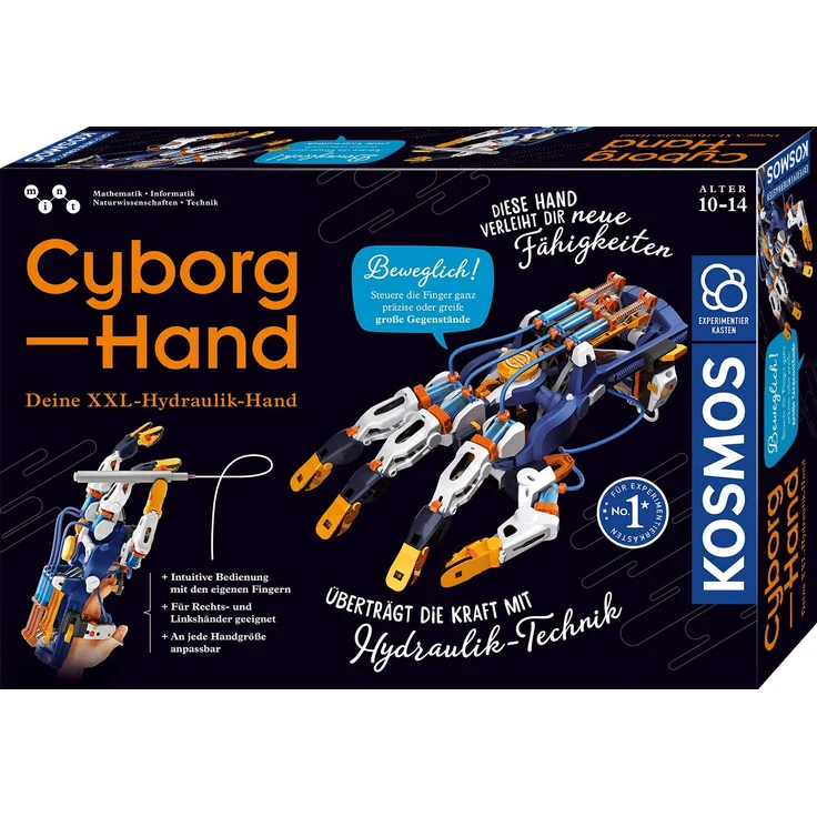 KOSMOS 'Cyborg-Hand' Experimentierkasten, ab 10 Jahren, präzise steuerbare Roboter-Hand – Bild 1