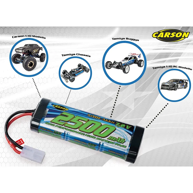Carson 500608222 7,2V/2500mAh NiMH Race Akku TAM – Bild 3