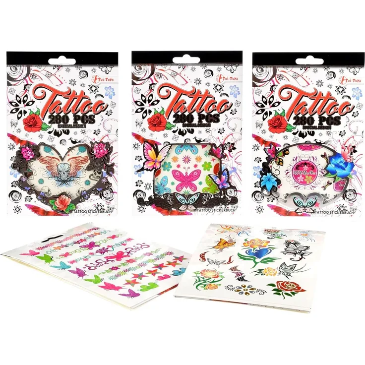 Tattoo Stickerbuch sortiert, 1x Stück, zufällige Auswahl