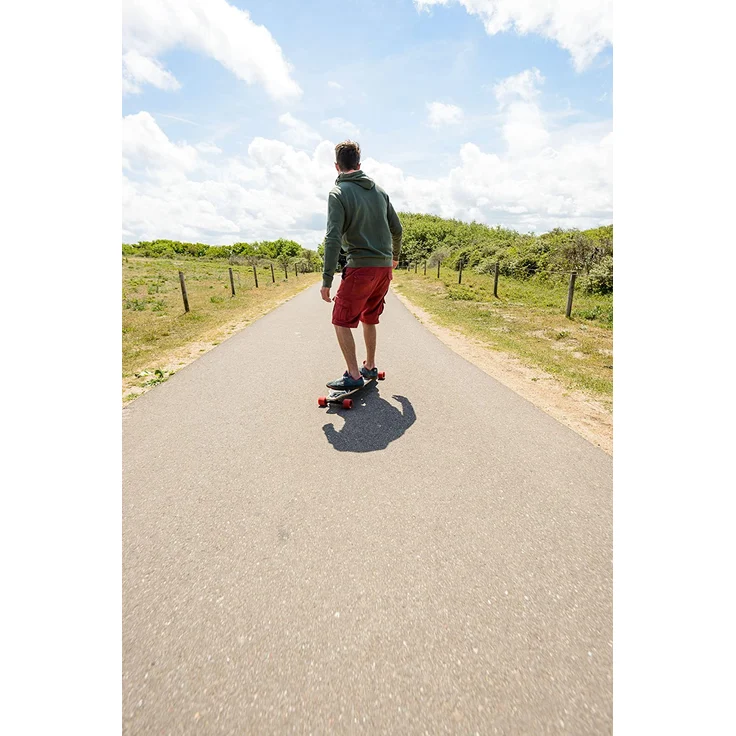 longboard Shapes 99 x 24 cm Ahorn grün/gelb/rot – Bild 8