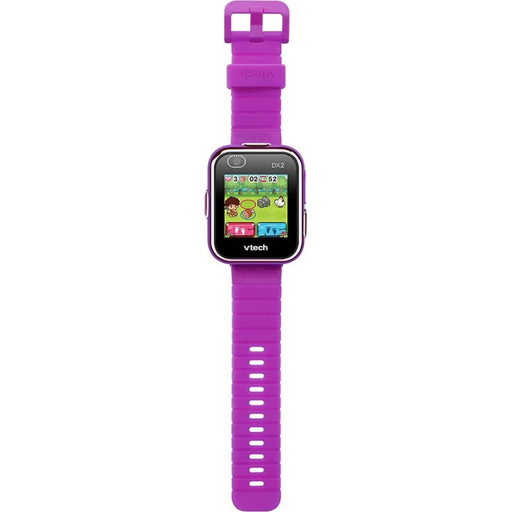 VTech 'Kidizoom Smart Watch DX2', ab 5 Jahren, LCD Farb-Touchdisplay (1,41", 128 x 128 Pixel), inkl. vielen lustigen Uhrmotiven zum Wechseln und aufregenden Bewegungsspielen, lila – Bild 3