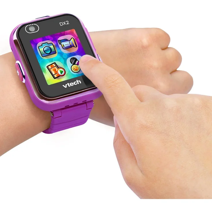 VTech 'Kidizoom Smart Watch DX2', ab 5 Jahren, LCD Farb-Touchdisplay (1,41", 128 x 128 Pixel), inkl. vielen lustigen Uhrmotiven zum Wechseln und aufregenden Bewegungsspielen, lila – Bild 4