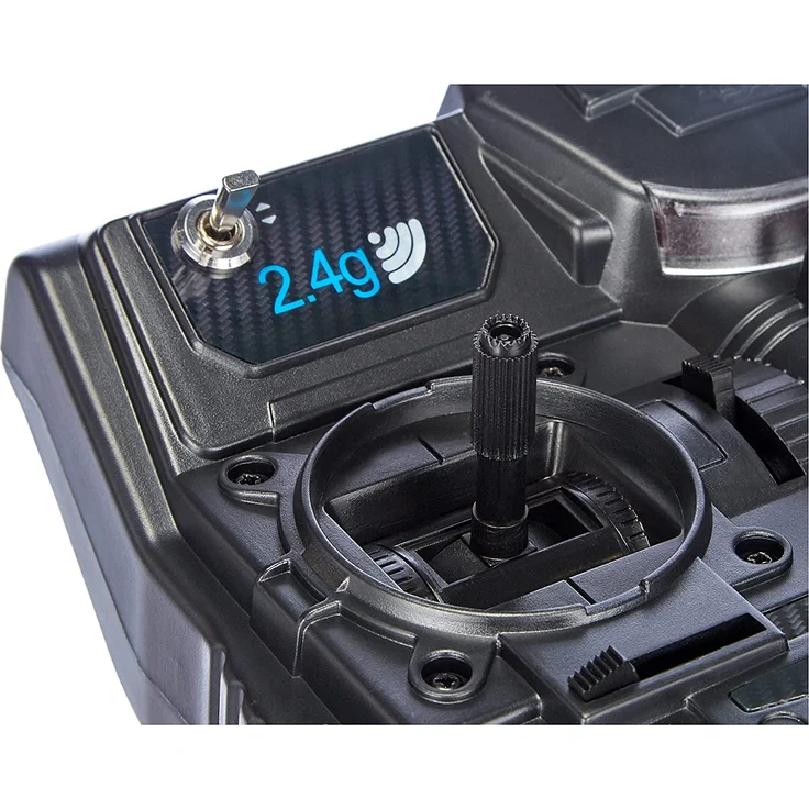 Carson 500501006 FS Reflex Stick II 2. 4 GHz – 6-Kanal-Fernsteueranlage, Fernbedienung mit Empfänger für Modellbau-Fahrzeuge wie RC Autos und Schiffe, Schwarz – Bild 6