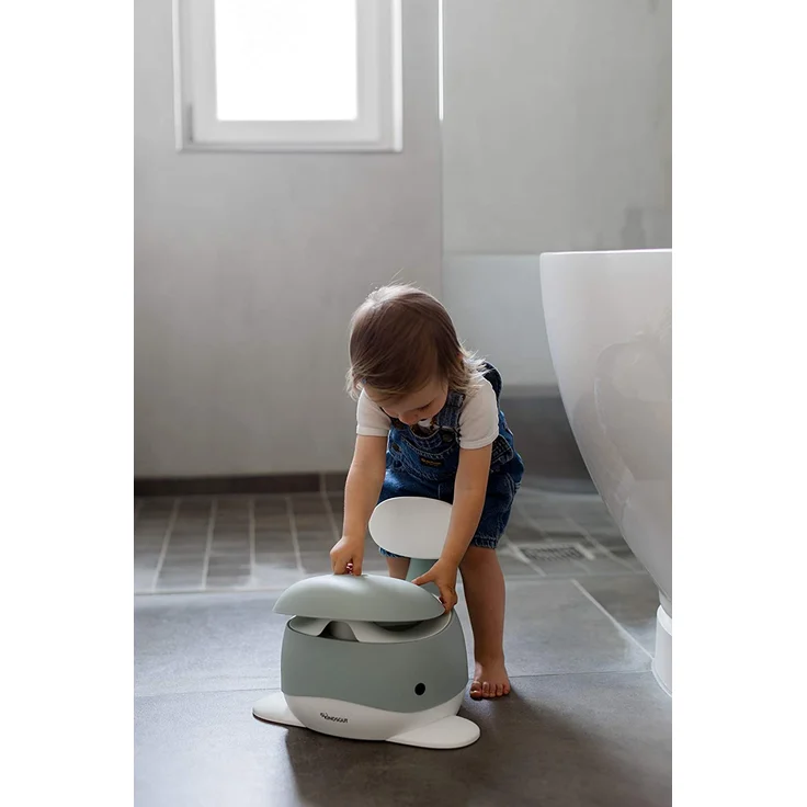 Kindsgut Kinder-Töpfchen, Babytopf WC/Klo, kinderfreundliches Wal-Design und dezente Farben, Toiletten-Training, Aquamarin – Bild 9