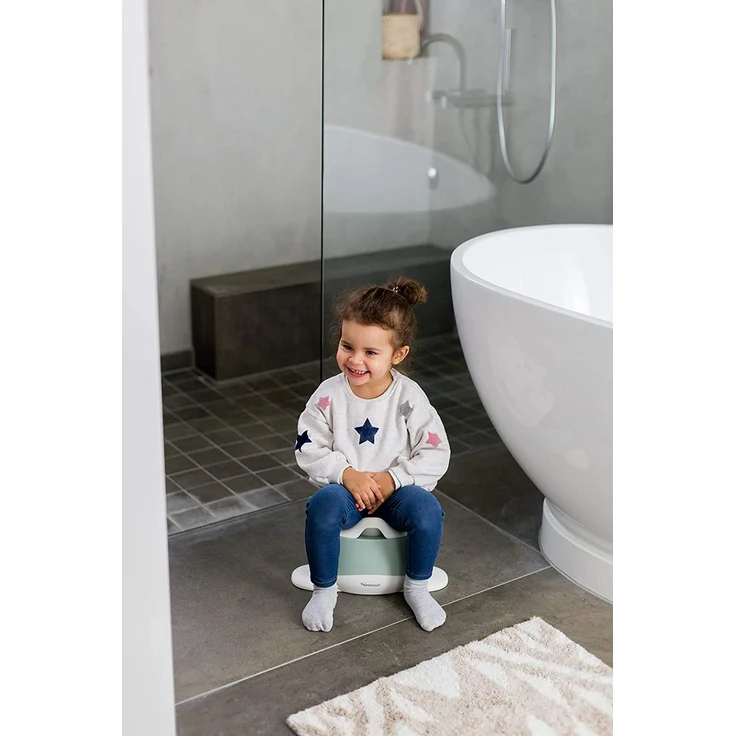 Kindsgut Kinder-Töpfchen, Babytopf WC/Klo, kinderfreundliches Wal-Design und dezente Farben, Toiletten-Training, Aquamarin – Bild 4