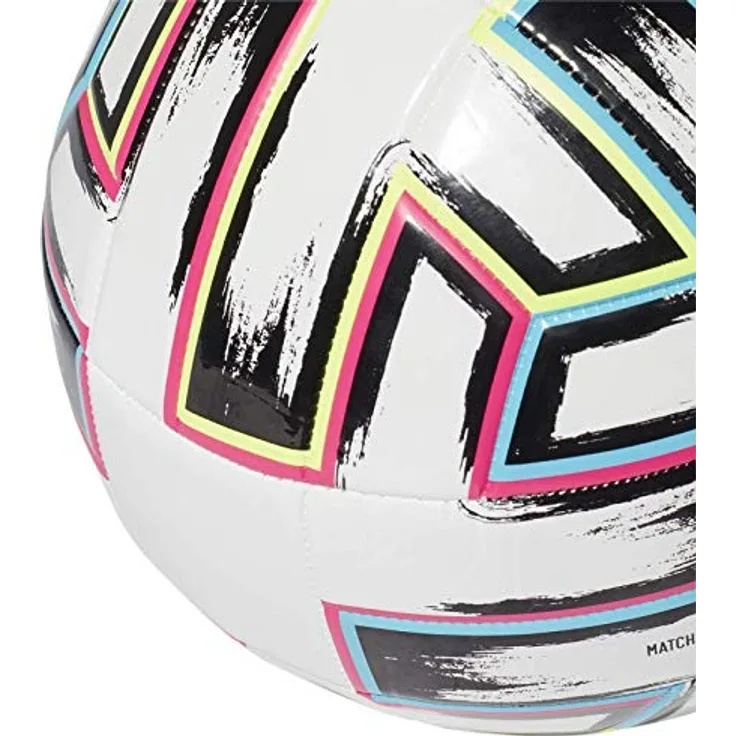 adidas Men's UNIFO TRN Soccer Ball, White/Black/Signal Green/Bright Cyan, 5