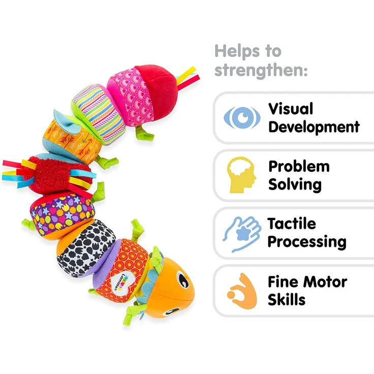 Lamaze 'Softes Raupenpuzzle' Babyspielzeug zur Förderung der motorischen Fähigkeiten – Buntes Lernspielzeug aus mehreren Elementen zum Heranführen an Farben – Ab 6 Monate – Bild 4