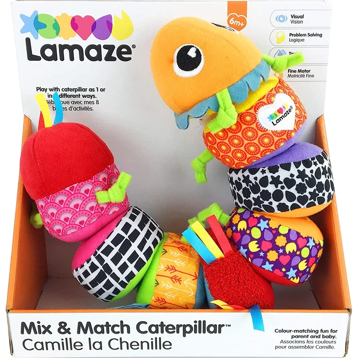 Lamaze 'Softes Raupenpuzzle' Babyspielzeug zur Förderung der motorischen Fähigkeiten – Buntes Lernspielzeug aus mehreren Elementen zum Heranführen an Farben – Ab 6 Monate – Bild 7