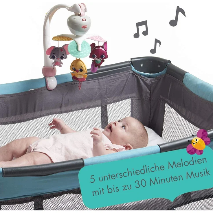 Tiny Love Baby-Mobile, Take Along Musik-Mobile für unterwegs und zuhause, Baby-Spieluhr ab der Geburt (0M+) lässt sich einfach an Babyschale und Kinderwagen befestigen, Tiny Princess Tales – Bild 3