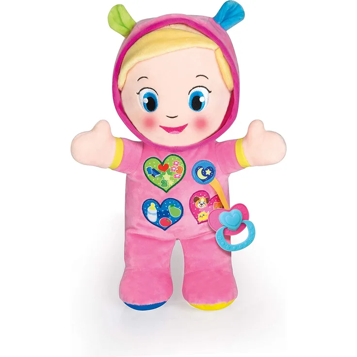 Clementoni 17201 Plüsch bunt Plüsch Stofftier - Spielzeug Mehrfarbig, Plüsch, 1 Jahr S, 3 Jahr E, Mädchen, 1 Stück S
