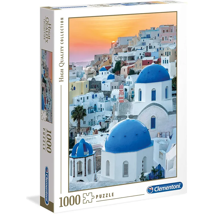 Clementoni 39480 Clementoni-39480-High Quality Collection-Santorini-1000 Teile, Mehrfarben