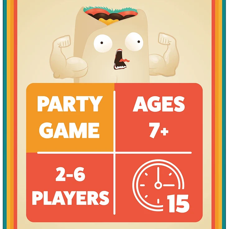 Exploding Kittens 1TTBOE Throw Burrito by Exploding Kittens - A Dodgeball Card Game - Family-Friendly Party Games - Card Games for Adults, Teens & Kids - Englische Version - Preisvergleich – Bild 4