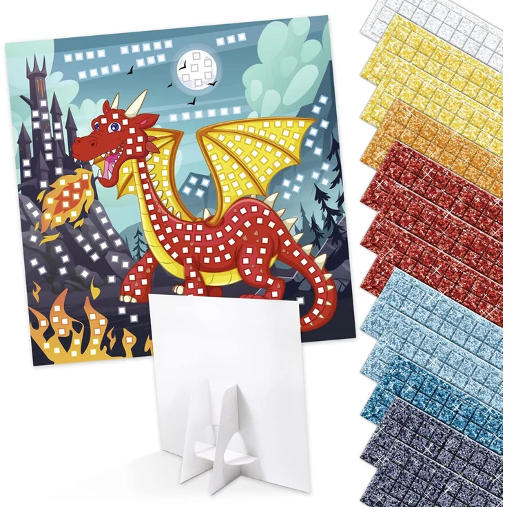 Moosgummi-Mosaik-Glitter ”Drachen” – Bild 7