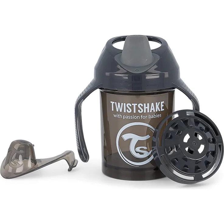 Twistshake Mini Tasse, Schwarz, 4 Monate, 230 ml