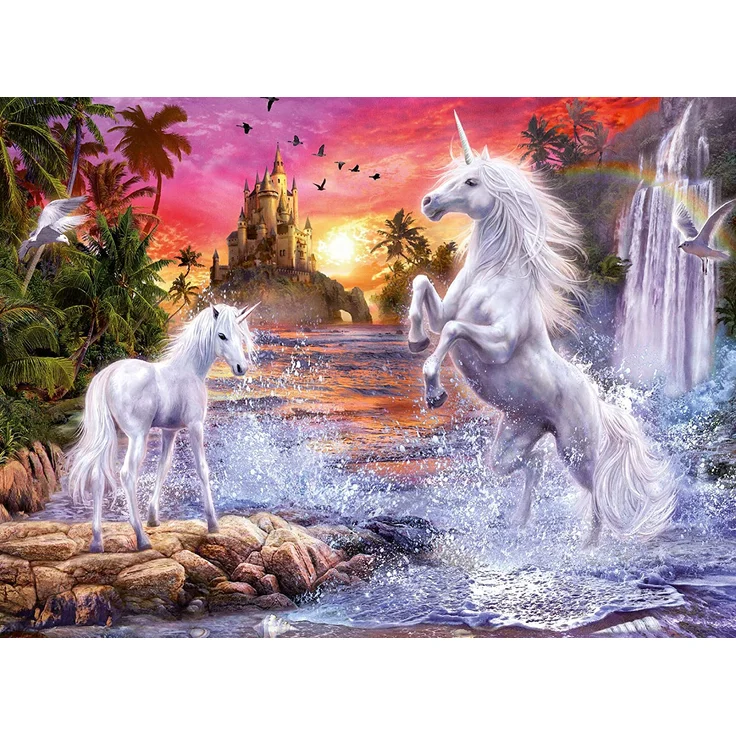 Ravensburger Puzzle 14873 - Einhörner am Fluss - 500 Teile – Bild 3
