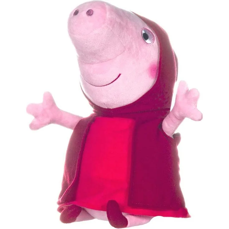 Auswahl Plüsch-Figuren 30 cm | Peppa Wutz | Peppa Pig | Softwool | Stofftiere Peppa als Rotkäppchen
