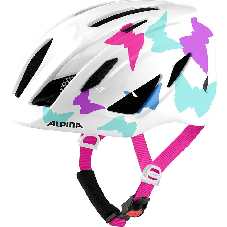 Alpina Helm Pico pearlwhite butterflies gloss Gr. 50-55 cm – Bild 1
