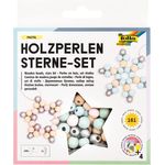 Holzperlen Sterne-Set Pastell