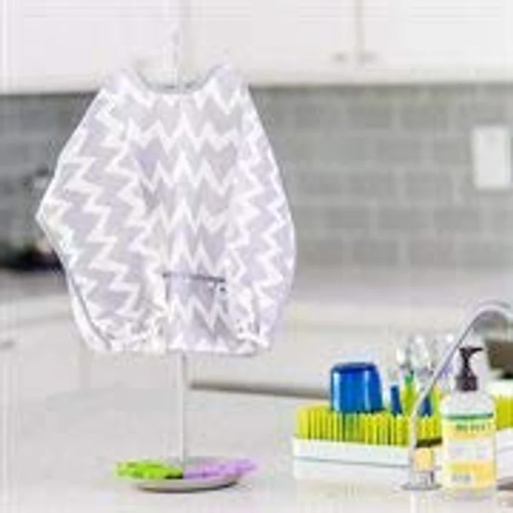 Hippychick Bumkin Sleeved Lätzchen - Grauer Chevron - Grau Chevron – Bild 2
