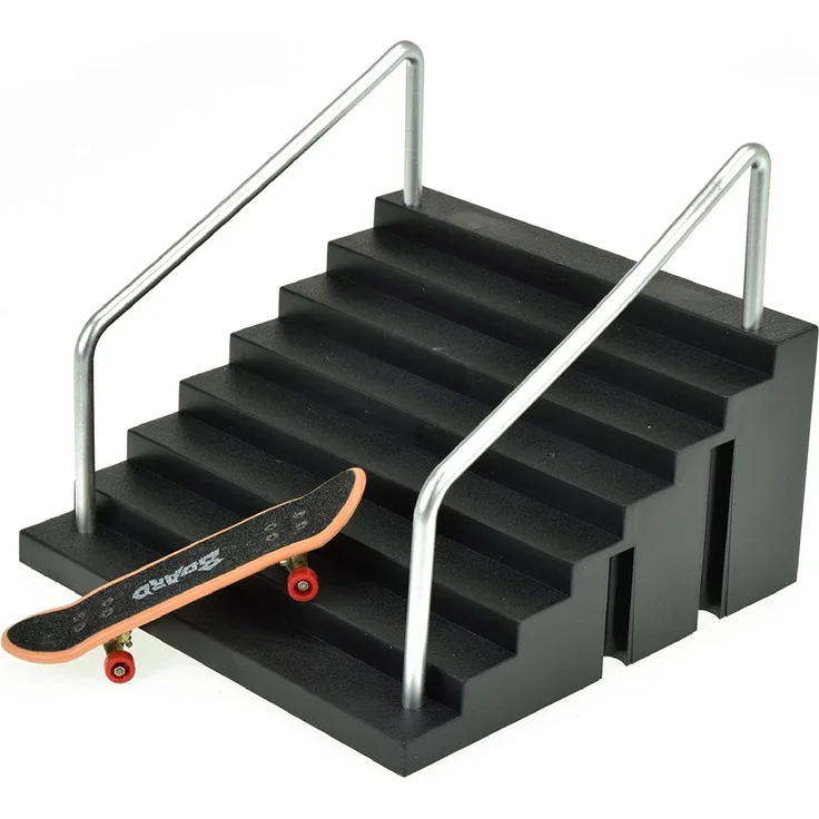 Toi-Toys finger-Skateboard mit Treppe 9 cm 4-teilig schwarz