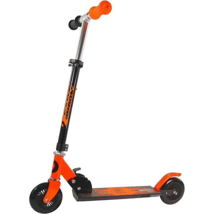 Best Sporting Scooter 125er Rolle, Tretroller für Kinder, klappbar, schwarz / orange – Bild 1