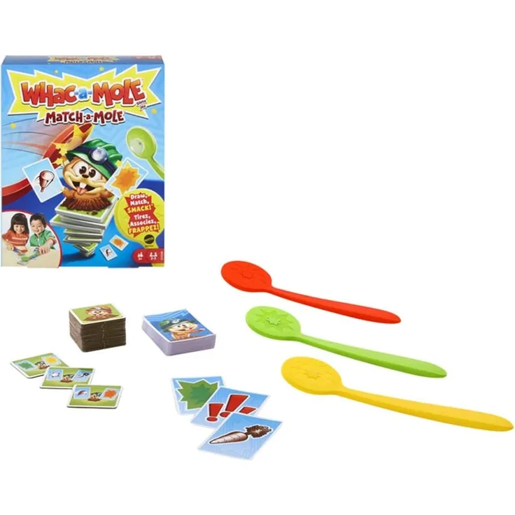 Mattel Mattel Games Hau den Maulwurf! Kartenklatsche, Kinderspiel