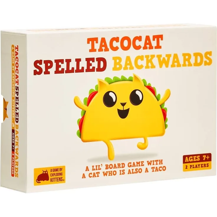 Exploding Kittens LLC TACO-CORE-1 Tacocat Spelled Backwards, Familienfreundliche Partyspiele, Kartenspiele für Erwachsene, Jugendliche & Kinder