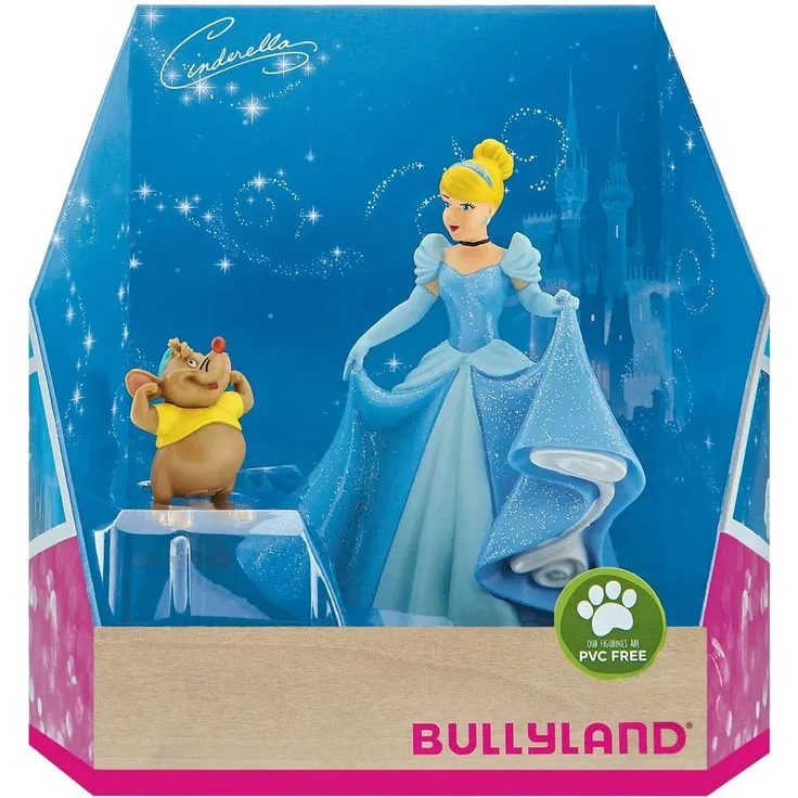 Bullyland 13438 - Spielfigurenset, Walt Disney Cinderella - Cinderella und Karli, liebevoll handbemalte Figuren, PVC-frei, tolles Geschenk für Jungen und Mädchen zum fantasievollen Spielen