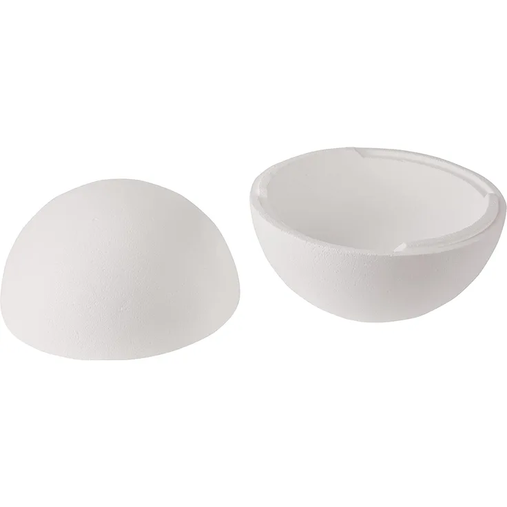 Glorex 6 3803 842 - Styroporkugel teilbar, Halbschalen, weiß, Durchmesser ca. 30 cm, zum vielseitigen Basteln und Dekorieren