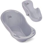 Babykajo Badewanne, Eule Grau inkl. Badewannensitz