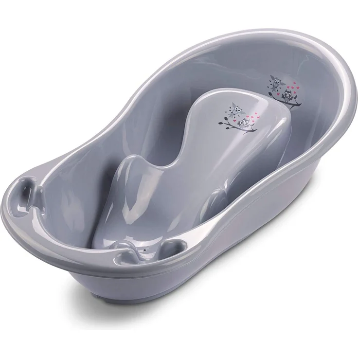 Babykajo Badewanne, Eule Grau inkl. Badewannensitz – Bild 4