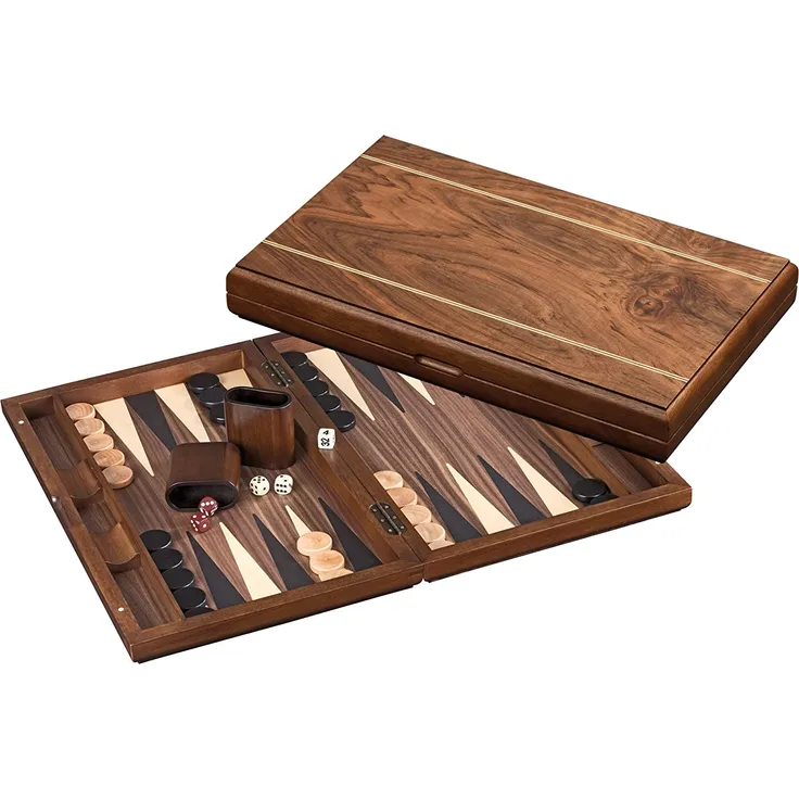 Philos 1125 - Backgammon Delos, große Kassette, Magnetverschluss