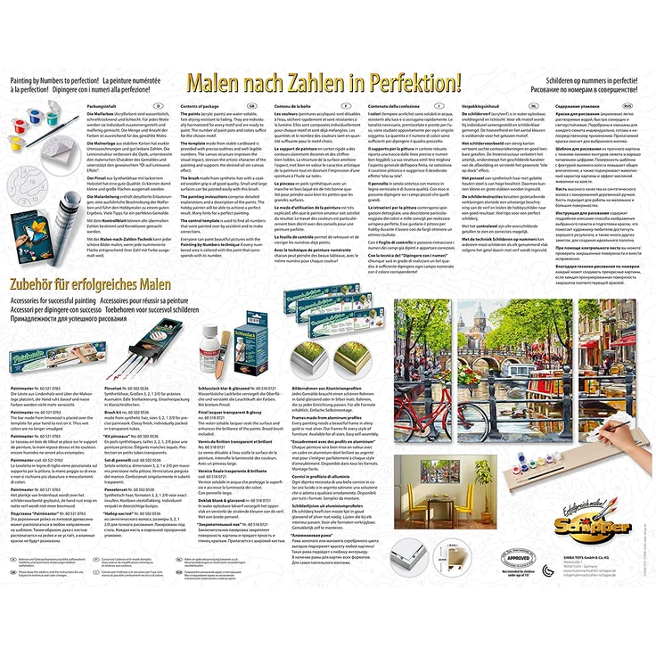 Schipper 609260812 Malen nach Zahlen, Amsterdam - Bilder malen für Erwachsene, inklusive Pinsel und Acrylfarben, Triptychon, 50 x 80 cm – Bild 2